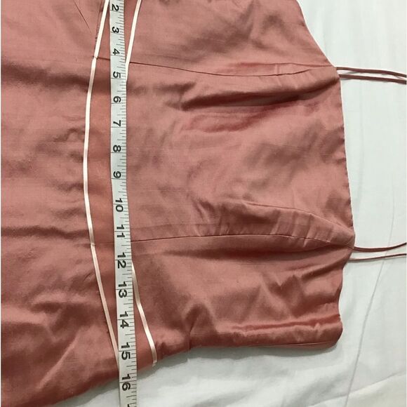 Vintage Midi Slip Dress Tailor Made Dusty Rose Pink Satiny Flare Midi Dress - Picture 13 of 15